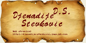 Đenadije Stevković vizit kartica